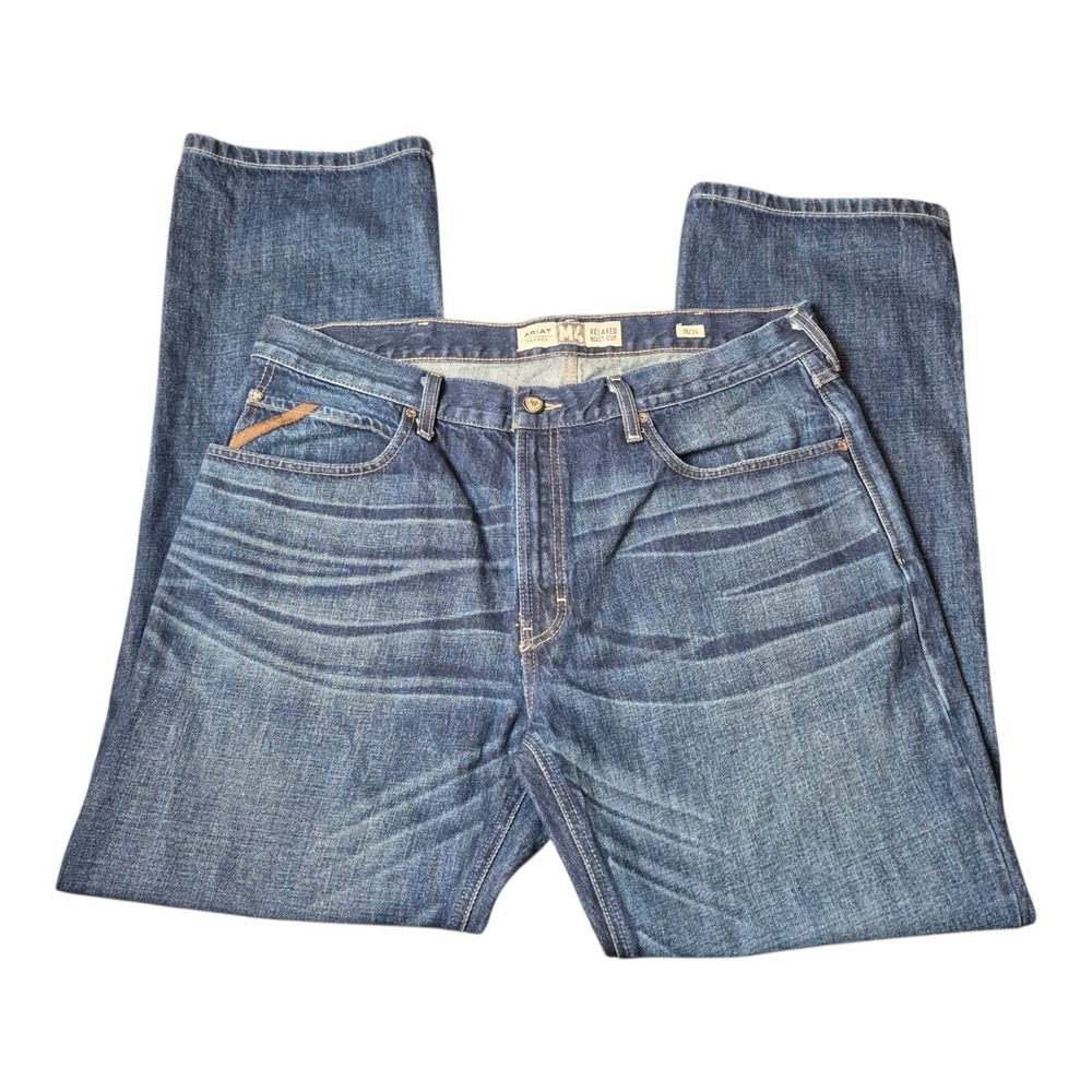Ariat M4 Men's 38x34 Relaxed Boot Cut Jeans Roadhouse Legacy Denim Cowboy